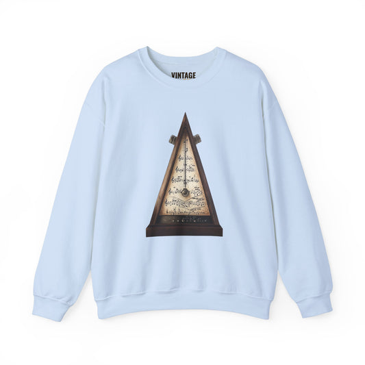 Classic Metronome With Sheet Music Sweatshirt