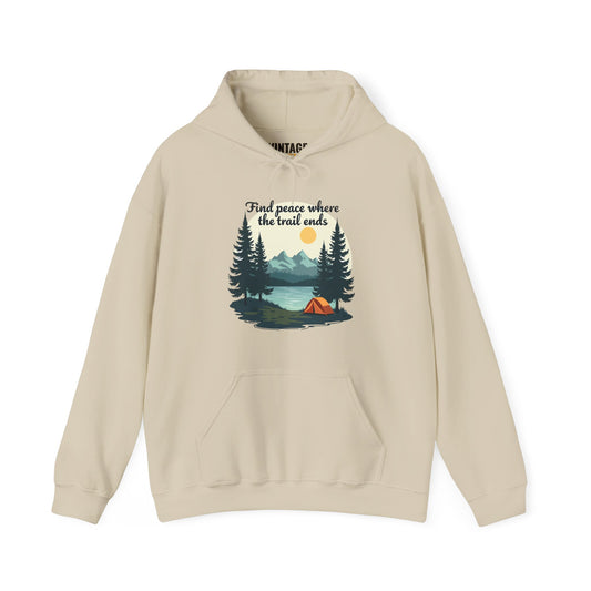 Hiking Find Peace Where The Trail Ends Hoodie