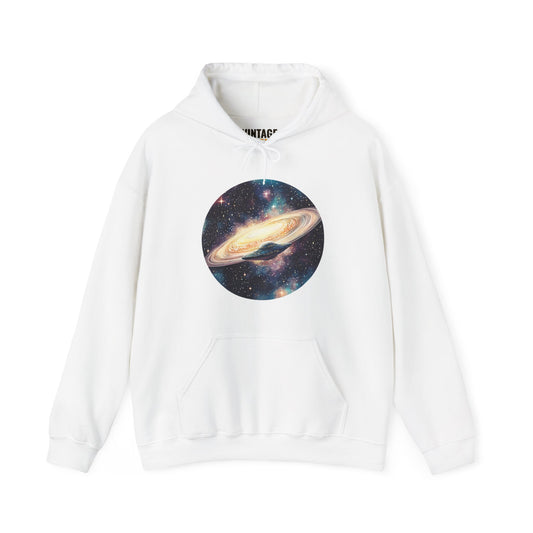 Alien Spaceship And Galaxy Hoodie