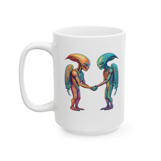 Alien Handshake Mug