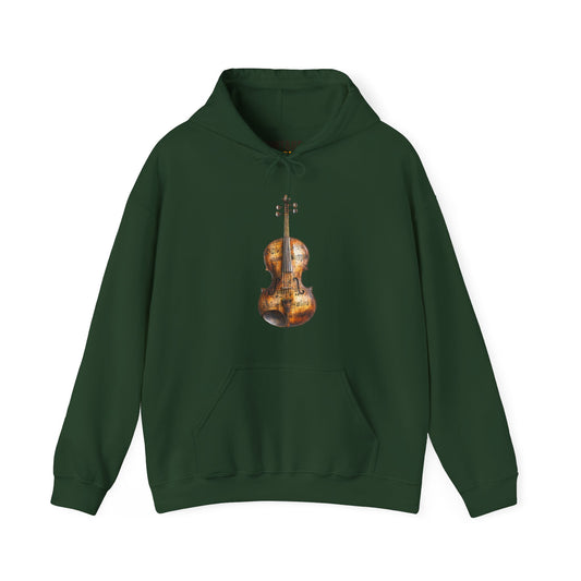 Classic Antique Violin Print Hoodie