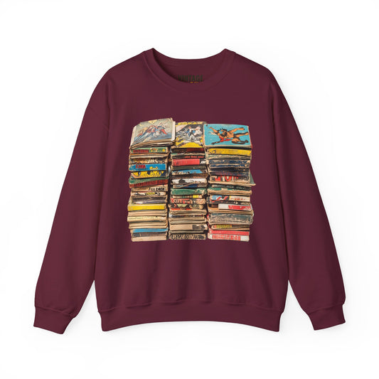 Retro Vintage Comic Stack Sweatshirt