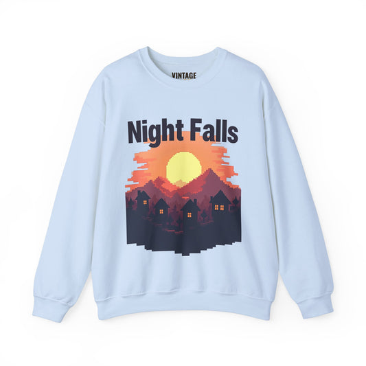 Minecraft Night Falls Scenic Sweatshirt