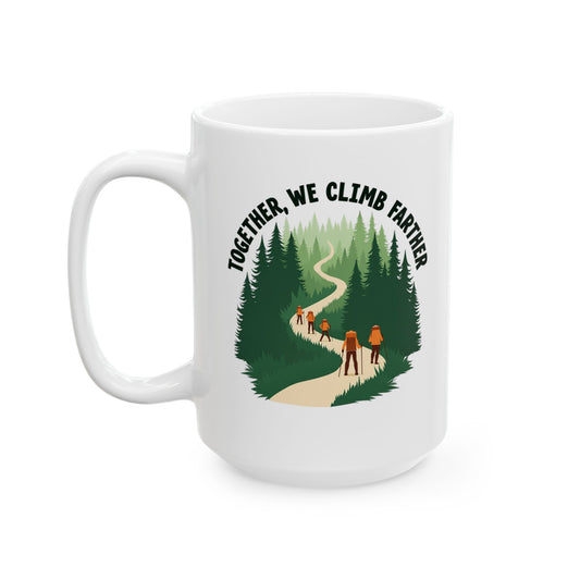 Hiking Together We Climb Farther Mug