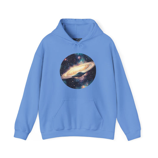 Alien Spaceship And Galaxy Hoodie