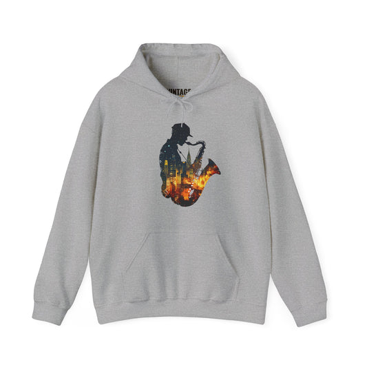 Band Sax Cityscape Hoodie