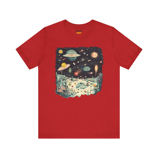 Alien Whimsical Cosmic Scene T Shirt