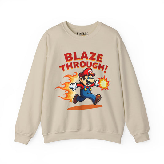 Mario Blaze Through Sweatshirt