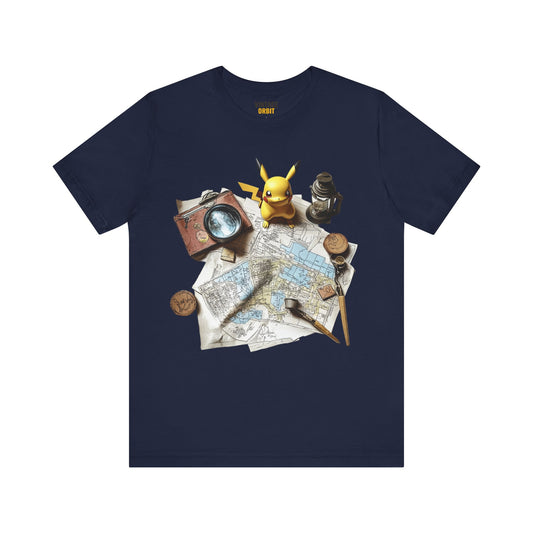 Pokemon Explorer's Map With Pikach T Shirt