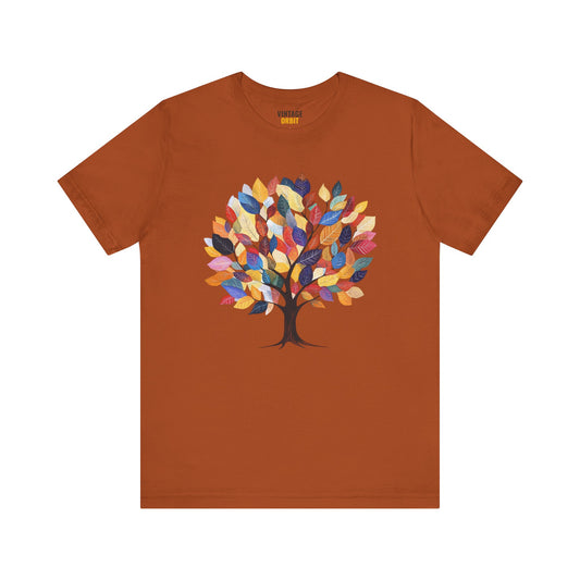 Flower Colorful Leaves Tree T Shirt