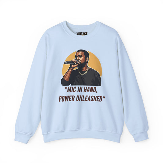 Rapper Mic In Hand Power Unleashed Sweatshirt