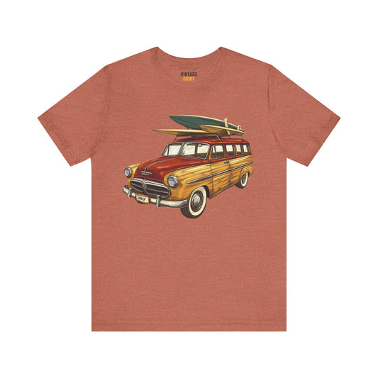 Beach Vintage Surf Car T Shirt