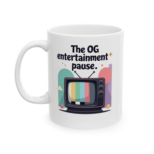 90s Retro TV Pause Mug