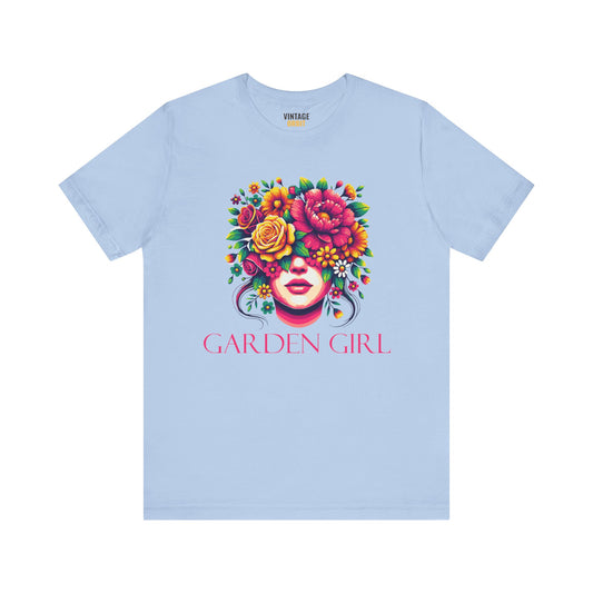 Flower Garden Girl T Shirt