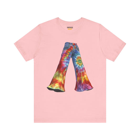 Retro Tie-Dye Bell Bottoms T Shirt